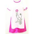 VietnameseArtwork.com Ao Dai for Children - Size#1 (Smaller Than US 1T - This Size is for Infant from 5 to 10 Months Old) Ao Dai with Embroidered Lotus and Pink Pants