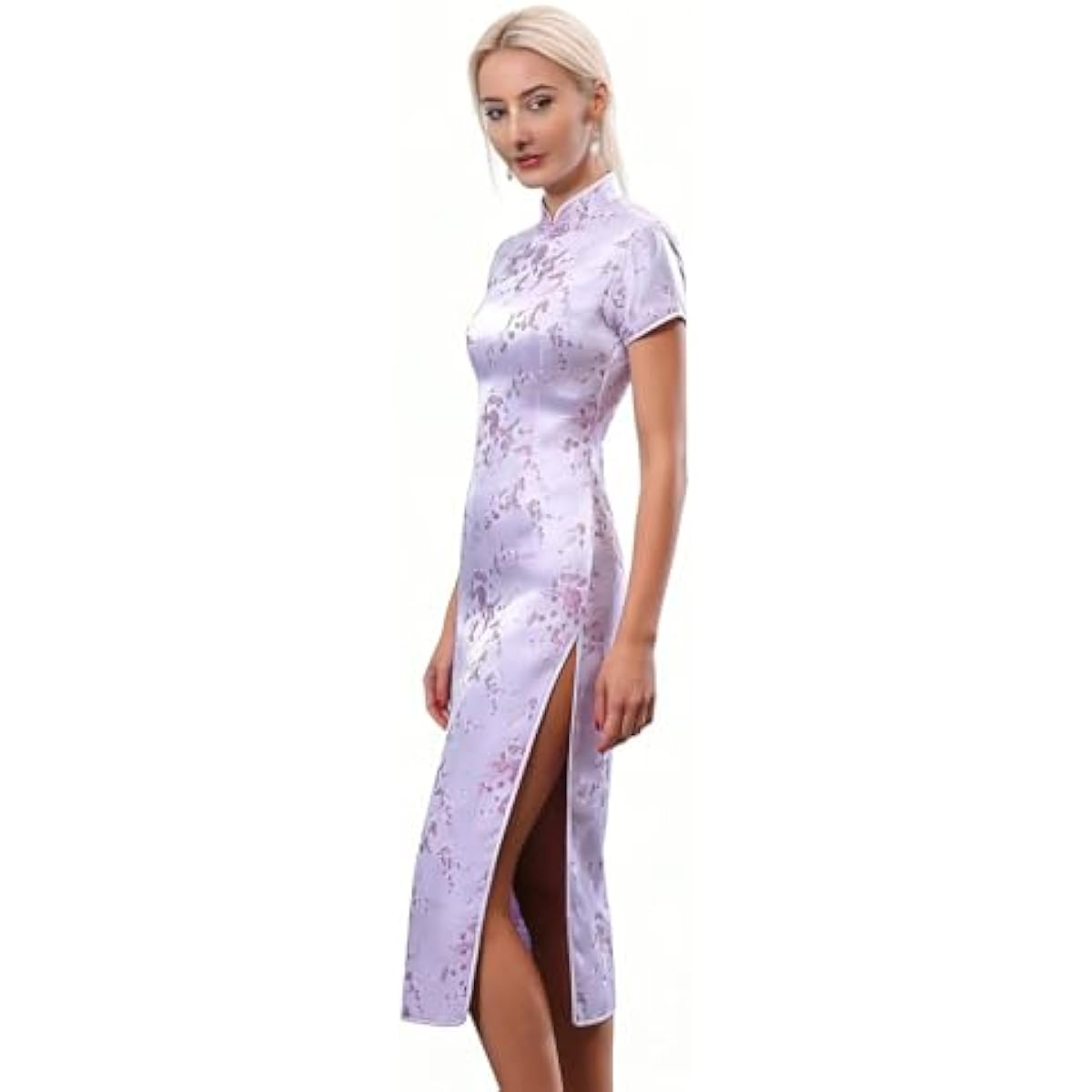 Chinese Women's Cheongsam Qipao Dress Slim Bodycon Exotic Long Split Dresses Wedding Costumes Gown Vintage Lunar New Year
